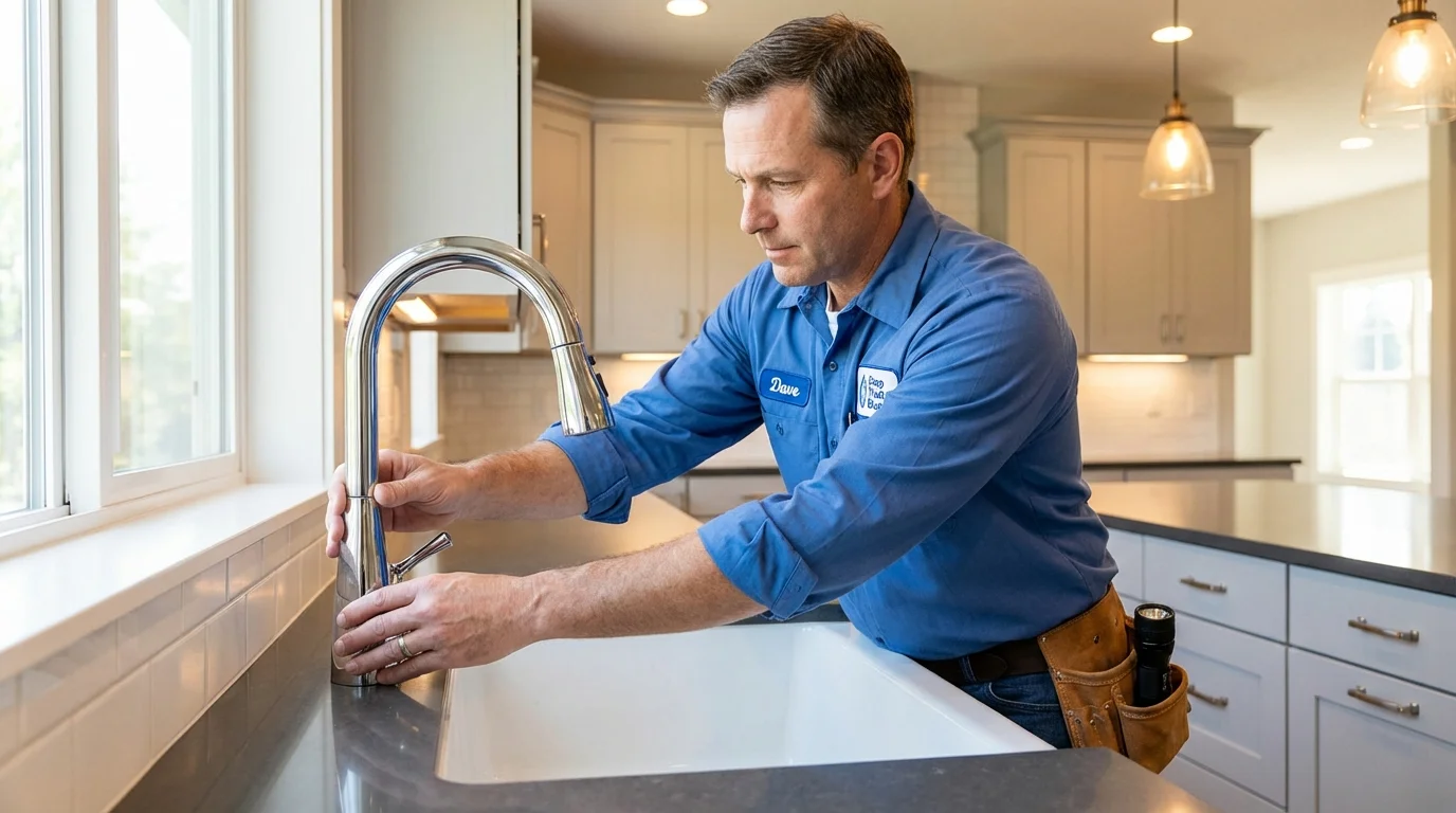 Kitchen faucet installation by Johns Plumbing LLC in Christiansburg
