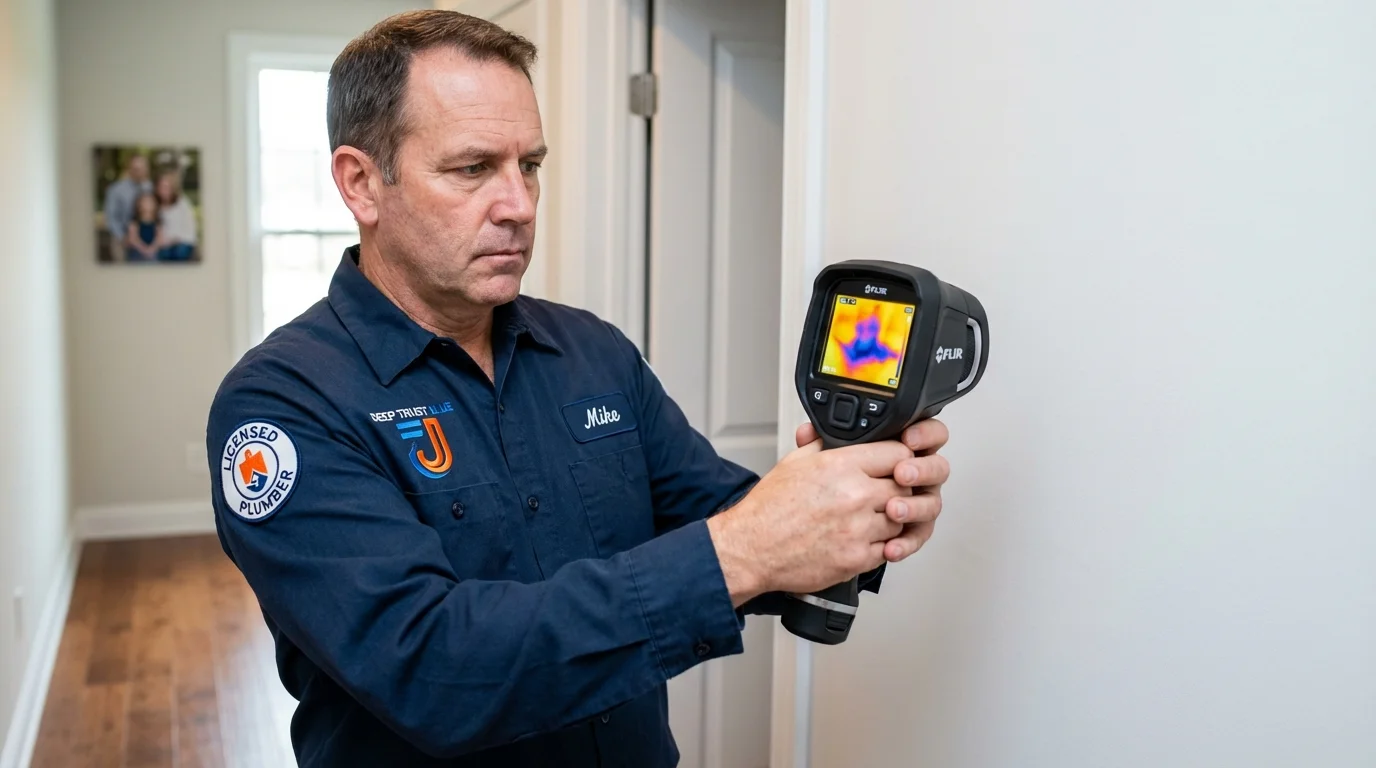 Thermal imaging leak detection by Johns Plumbing LLC in Christiansburg
